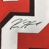 Framed Autographed/Signed Kareem Hunt 35x39 Cleveland Orange Football Jersey JSA COA