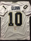 Autographed/Signed Brady Quinn Notre Dame Fighting Irish White Football Jersey JSA COA
