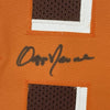 Framed Autographed/Signed Ozzie Newsome 35x39 Cleveland Football Brown Jersey Beckett BAS COA Holo