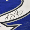 Framed Autographed/Signed Kevin Garnett 35x39 Minnesota Blue Basketball Jersey PSA/DNA COA