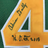 Framed Autographed/Signed Adrian Dantley HOF 2008  35x39 Utah Green Basketball Jersey JSA COA