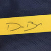Framed Autographed/Signed Devin Bush 35x39 Michigan Blue College Football Jersey JSA COA
