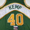 Autographed/Signed Shawn Kemp Seattle Green Basketball Jersey JSA COA