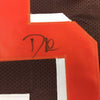 Framed Autographed/Signed David Njoku 35x39 Cleveland Split Football Jersey PSA/DNA COA