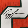 Framed Autographed/Signed Ray Lewis 35x39 Miami Orange College Football Jersey Beckett BAS COA