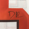 Framed Autographed/Signed David Njoku 35x39 Cleveland White Football Jersey PSA/DNA COA
