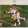 Autographed/Signed Frank Clark Super Bowl LIV Sack Kansas City Chiefs 16x20 Football Photo Beckett BAS COA by Hall of Fame Sports Memorabilia