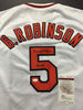 Autographed/Signed Brooks Robinson Inscribed HOF 83  Baltimore Orioles White Baseball Jersey JSA COA