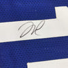 Framed Autographed/Signed DeMarcus Cousins 35x39 Kentucky Blue College Basketball Jersey JSA COA