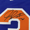 Framed Autographed/Signed Julius Randle 35x39 New York Knicks Blue Basketball Jersey Fanatics COA #2