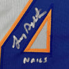 Framed Autographed/Signed Lenny Dykstra Nails 35x39 New York Grey Baseball Jersey Beckett COA