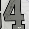 Framed Autographed/Signed Bo Jackson 35x39 Oakland White Color Rush Football Jersey JSA COA