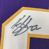 Framed Autographed/Signed Harrison Smith 35x39 Minnesota Retro Purple Football Jersey JSA COA
