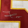 Framed Autographed/Signed Frank Clark 35x39 Kansas City White Football Jersey PSA/DNA COA