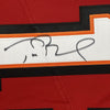 Framed Autographed/Signed Tom Brady 35x39 Tampa Bay Buccaneers Red Authentic Nike Elite Football Jersey Fanatics COA