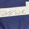 Framed Autographed/Signed Zach Wilson 35x39 BYU Blue College Football Jersey Beckett BAS COA
