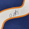 Framed Autographed/Signed David Montgomery 35x39 Chicago Blue Football Jersey JSA COA
