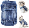 Pet Dog Cat Blue Denim Jeans Jacket Coat Vest by Furr Baby Gifts