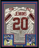 Framed Autographed/Signed Janoris Jenkins 35x39 New York Giants White Football Jersey JSA COA