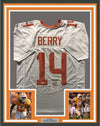 Framed Autographed/Signed Eric Berry 35x39 Tennessee Volunteers White College Football Jersey JSA COA