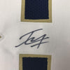 Framed Autographed/Signed Tyler Eifert 35x39 Notre Dame Blue College Football Jersey JSA COA