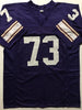 Autographed/Signed Ron Yary HOF 01  Minnesota Purple Football Jersey JSA COA