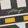 Framed Autographed/Signed James Harrison 35x39 Pittsburgh Bumble Bee Football Jersey Beckett BAS COA
