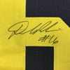 Framed Autographed/Signed Denard Robinson 35x39 Michigan Blue College Football Jersey JSA COA
