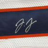 Autographed/Signed Jerry Jeudy Denver White Football Jersey JSA COA