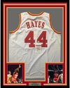 Framed Autographed/Signed Elvin Hayes HOF 90  35x39 Houston White Basketball Jersey JSA COA