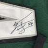 Framed Autographed/Signed Jeremiah Trotter 35x39 Philadelphia Green Football Jersey JSA COA