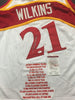 Autographed/Signed Dominique Wilkins Atlanta Hawks White Stat Basketball Jersey JSA COA
