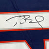 Framed Autographed/Signed Tom Brady 35x39 New England Patriots Blue Authentic Nike Limited Football Jersey Fanatics COA