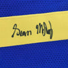 Framed Autographed/Signed Sean McVay 35x39 Los Angeles LA Retro Blue Football Jersey Beckett BAS COA