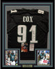 Framed Autographed/Signed Fletcher Cox 35x39 Philadelphia Eagles Black Football Jersey JSA COA