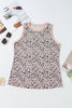 Leopard Print Round Neck Tank Top