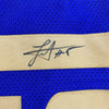 Framed Autographed/Signed Nikola Jokic 35x39 Denver Royal Blue Basketball Jersey JSA COA