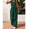 Women’s crop vest blazer wide leg pants set by FitiqueFit