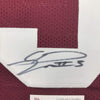 Framed Autographed/Signed Calvin Ridley 35x39 Alabama Maroon College Football Jersey JSA COA