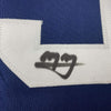 Framed Autographed/Signed Manny Machado 35x39 San Diego Blue Baseball Jersey Beckett BAS COA