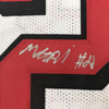 Framed Autographed/Signed Matt Breida 35x39 San Francisco White Football Jersey JSA COA