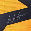Framed Autographed/Signed Will Grier 35x39 West Virginia Yellow College Football Jersey JSA COA