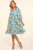 Bubble Sleeve Floral Ruffled Summer Dress For Women – Charming Floral Dress, Feminine Floral Dress, Trendy Bubble Sleeve Dress, Whimsical Ruffled Dress, Elegant Garden Party Dress, Romantic Floral Dress, Chic Bubble Sleeve Dress by Stevvex