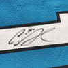 Framed Autographed/Signed Curtis Samuel 35x39 Carolina Blue Football Jersey JSA COA