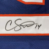 Autographed/Signed Courtland Sutton Denver Blue Football Jersey PSA/DNA COA