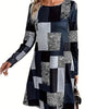 Women's Round Neck Long Sleeve Dress by FitiqueFit