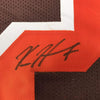Framed Autographed/Signed Kareem Hunt 35x39 Cleveland Brown Football Jersey PSA/DNA COA