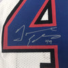 Framed Autographed/Signed Tremaine Edmunds 35x39 Buffalo White Football Jersey JSA COA