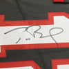 Framed Autographed/Signed Tom Brady 35x39 Tampa Bay Buccaneers Pewter Grey Authentic Nike Limited Football Jersey Fanatics COA