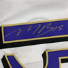 Framed Autographed/Signed Marquise Brown 35x39 Baltimore White Football Jersey JSA COA